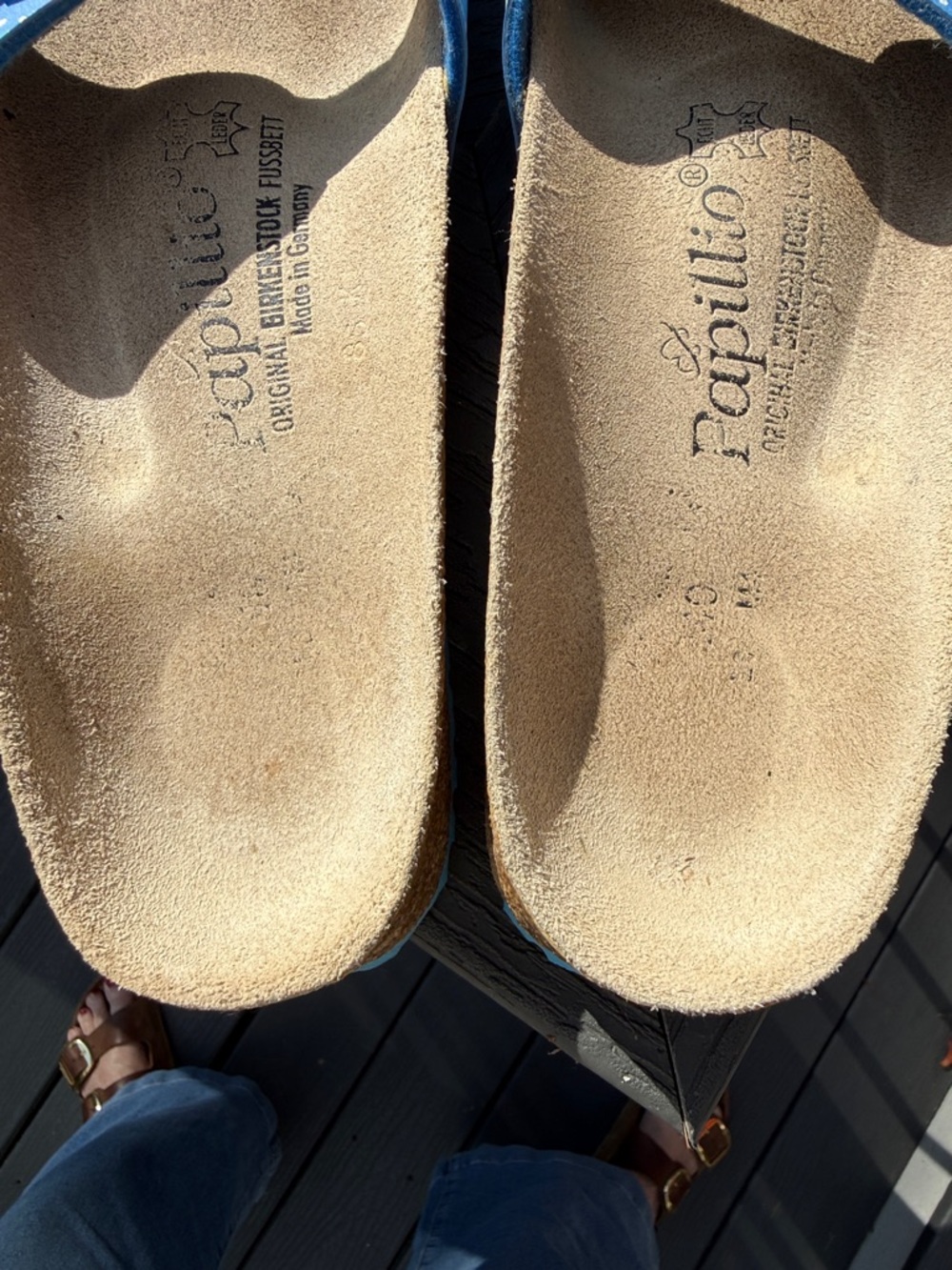 Papillio Blue Floral Single-Band Sandals - Picture 3 of 6